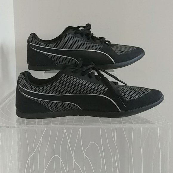 PUMA Black and Silver Athletic Shoes sz 7.5 - Picture 4 of 10
